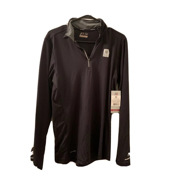 Russell Training Fit Dri Power 360 Men's Black 1/4 Zip Shirt Choose Your Size - Picture 1 of 8